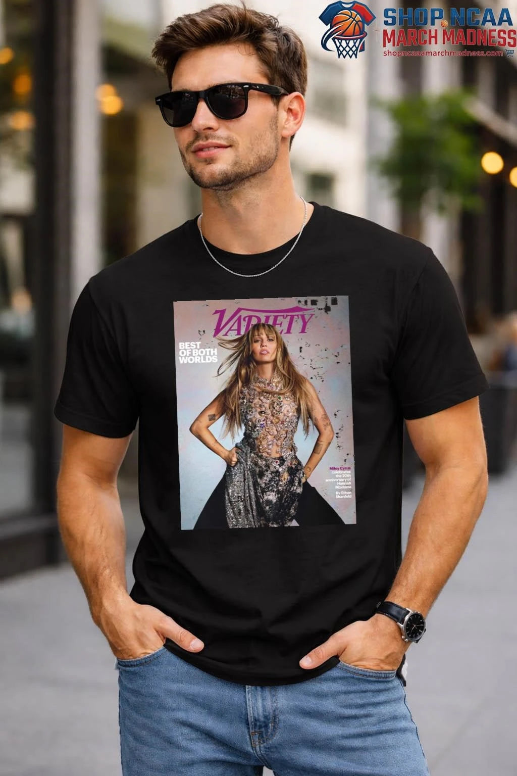 Miley Cyrus Graces The Cover Of Variety Magazine Best Of Both Worlds Celebrates The 20th Anniversary Of Hannah Montana T-Shirt
