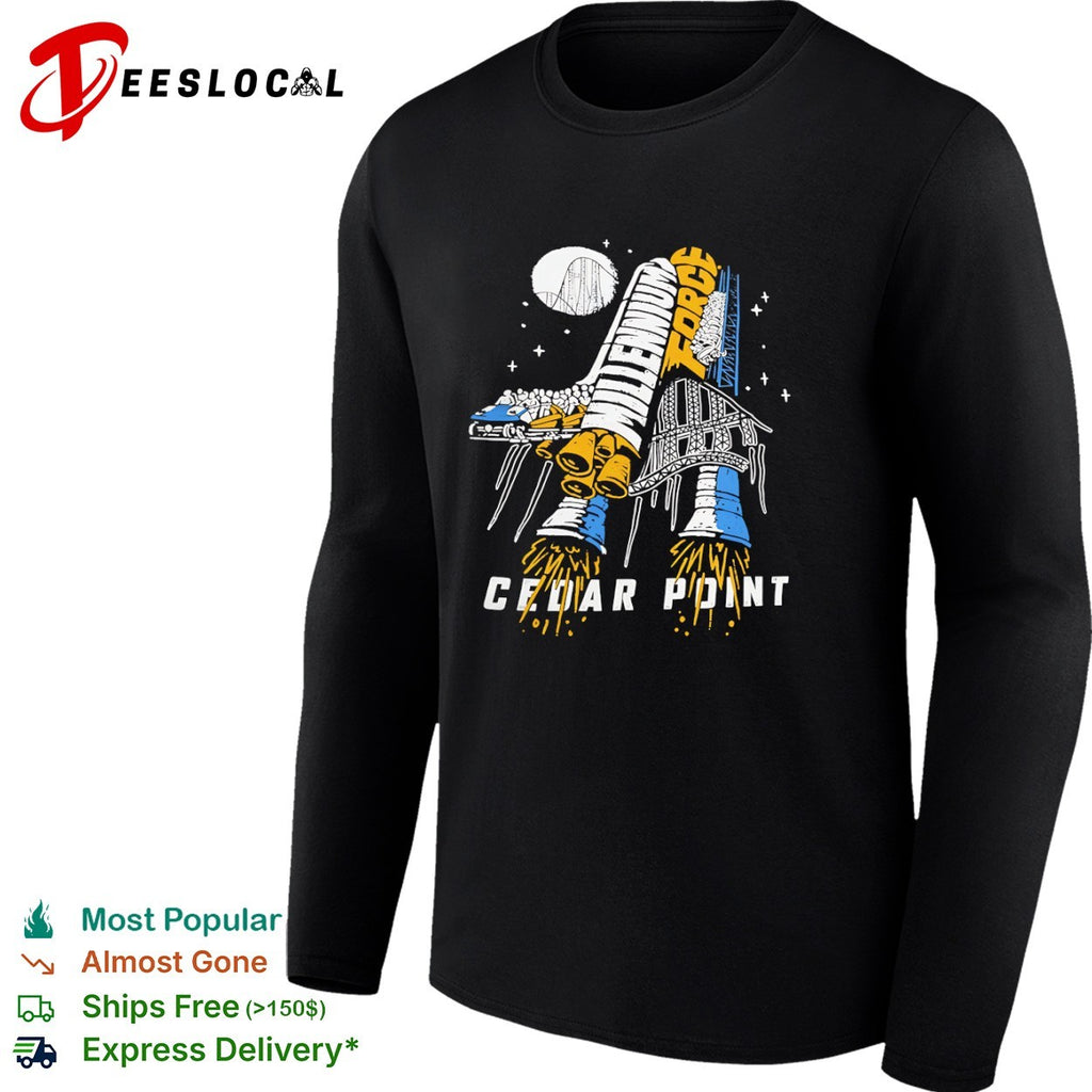 Millennium Force Cedar Point Roller Coaster Space Shuttle Rocket Launch shirt