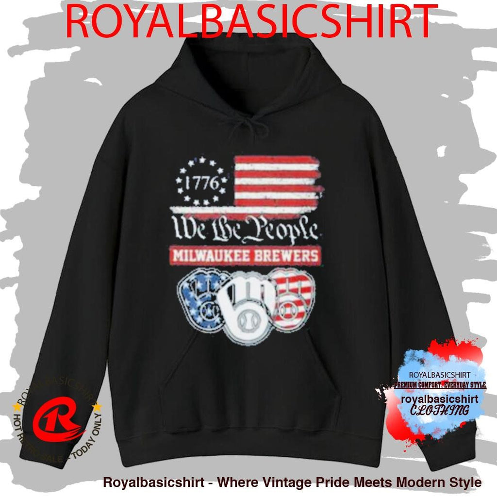 Milwaukee Brewers We The People 1776 Patriotic American Flag Shirt