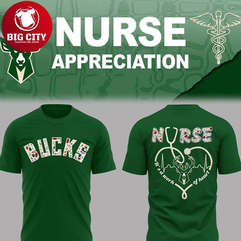 Milwaukee Bucks Nurse Night Of Appreciation 2025 Christmas Two Sided Shirt