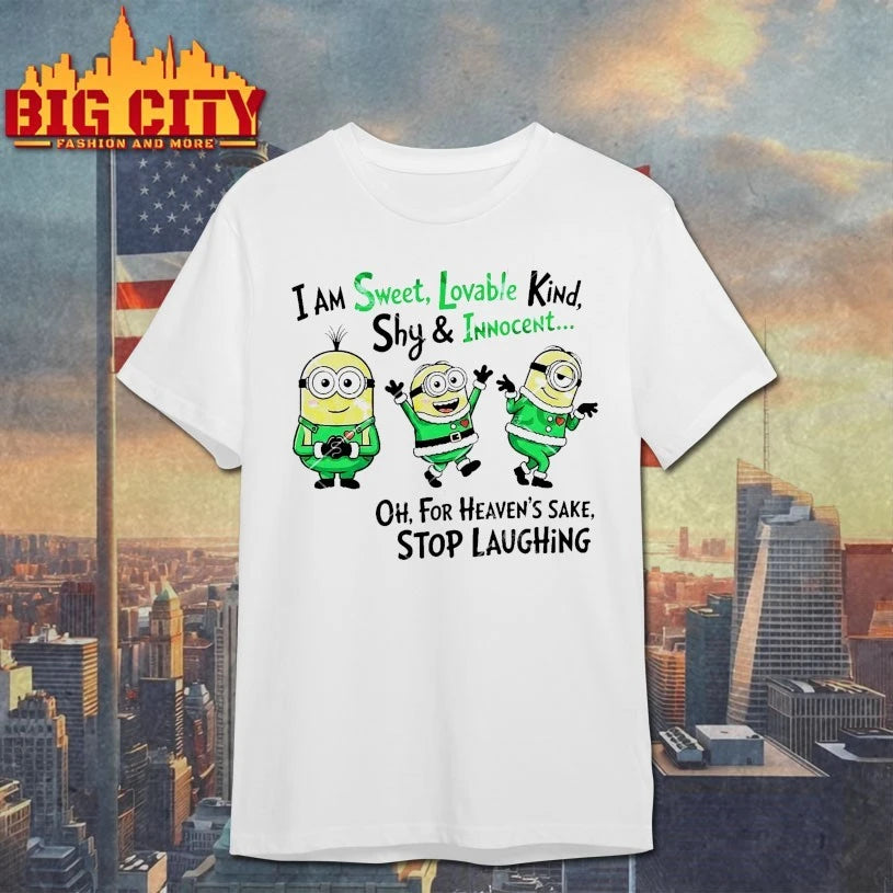 Minions Christmas I Am Sweet Lovable Kind Shy &amp; Innocent shirt