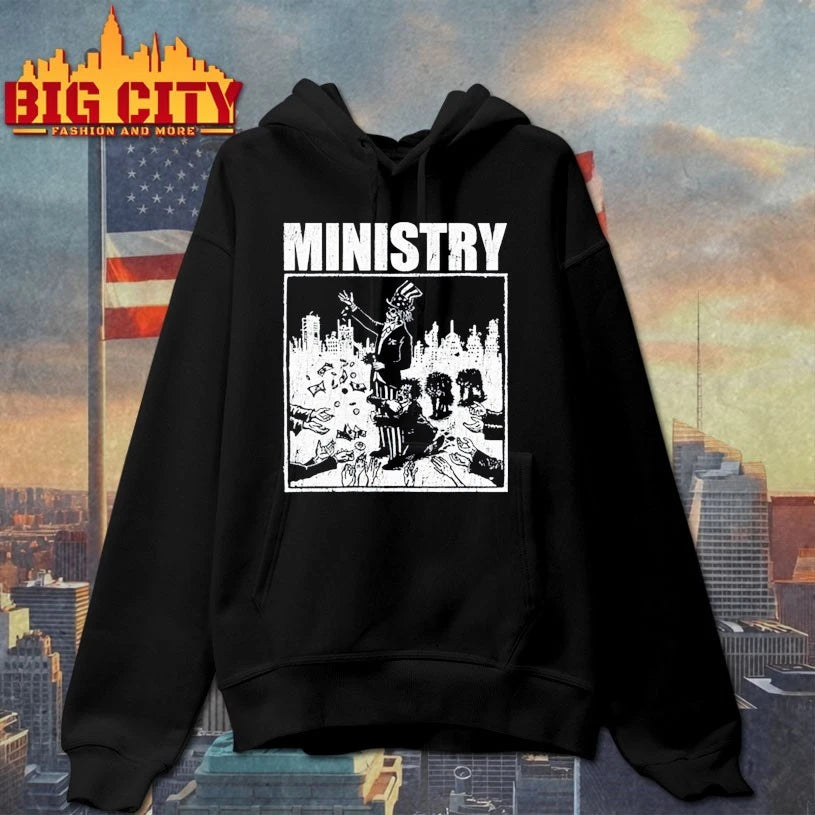 Ministry Uncle Sam black and white shirt