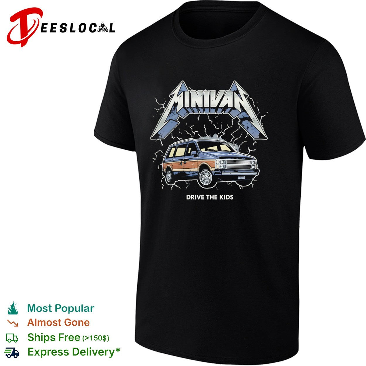 Minivan Drive the Kids Metallica Parody Heavy Metal Theme shirt