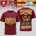 Minnesota Golden Gophers NCAA Rate Bowl Champions 2025 Two Sided Shirt