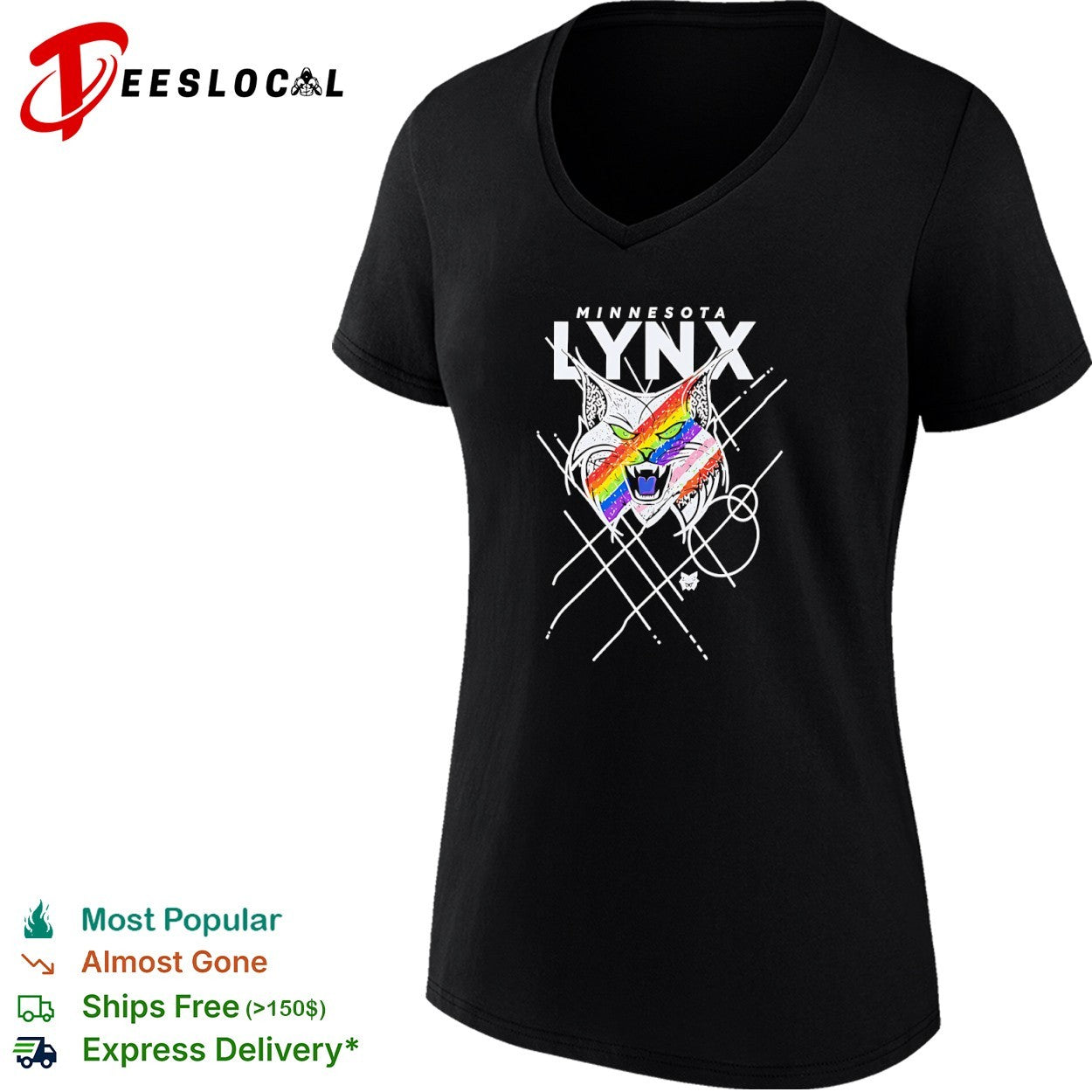 Minnesota Lynx Pride Lynx Logo Rainbow Pride shirt