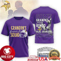 Minnesota Vikings Football Grandpa Some Grandpas Play Bingo Two Sided Shirt