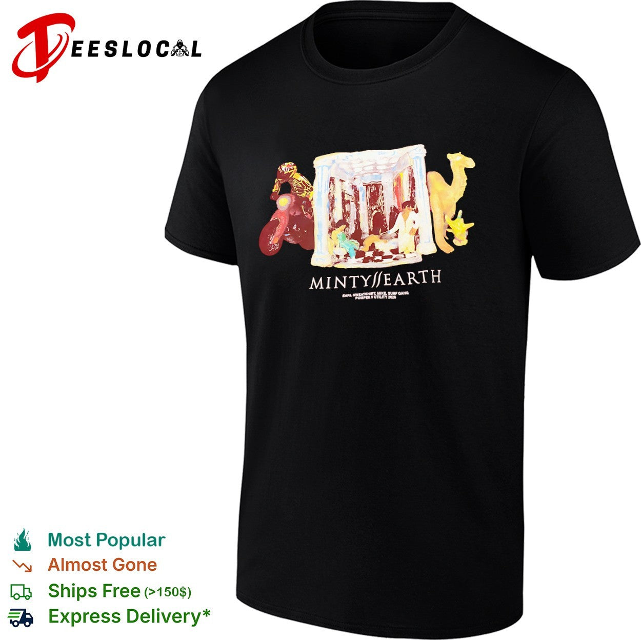 Minty Earth Earl Sweatshirt Mike Surf Gang Pompeii Utility 2026 Art Shirt
