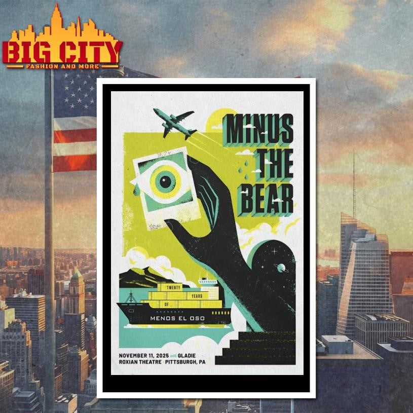 Minus The Bear In McKees Rocks PA On Nov 11 2025 Poster shirt