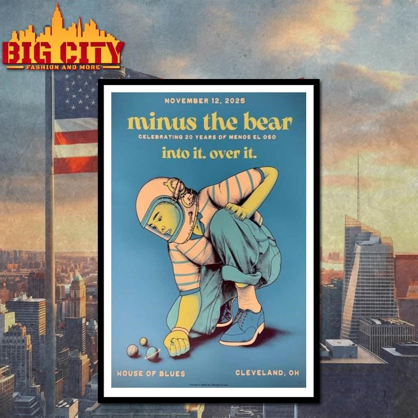 Minus The Bear Nov 12 2025 House Of Blues Cleveland OH Poster Shirt