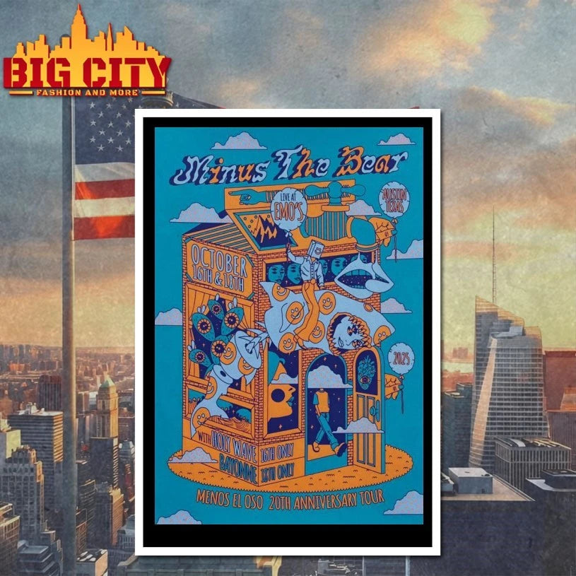Minus The Bear Oct 16 &amp; 18 2025 Austin Event Poster Shirt