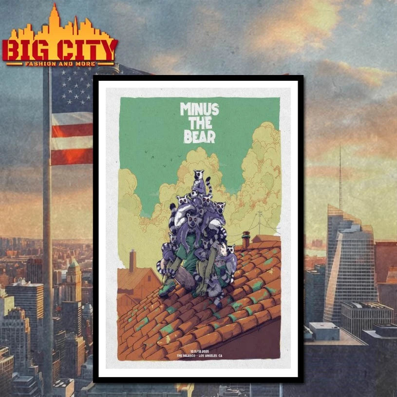 Minus The Bear Tour The Belasco, Los Angeles 2025 Poster Shirt
