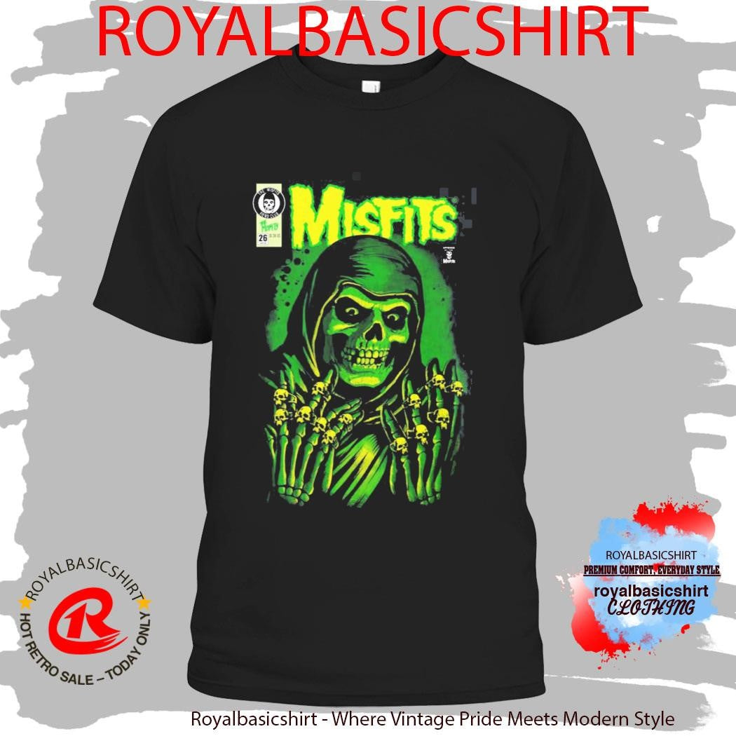 Misfits X Yesterdays WonderCon Anaheim 2026 Exclusives Emerald Hell Crimson Ghost Reaper T-Shirt