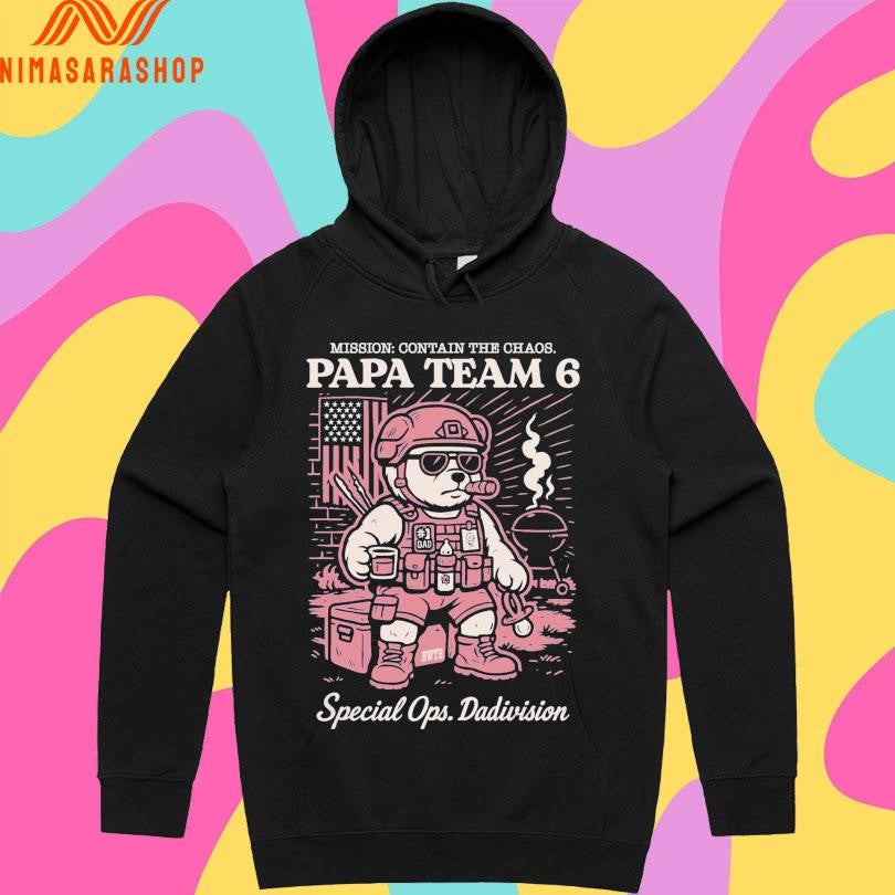 Mission Contain The Chaos Papa Team 6 Bear Special Ops Dadivision Shirts