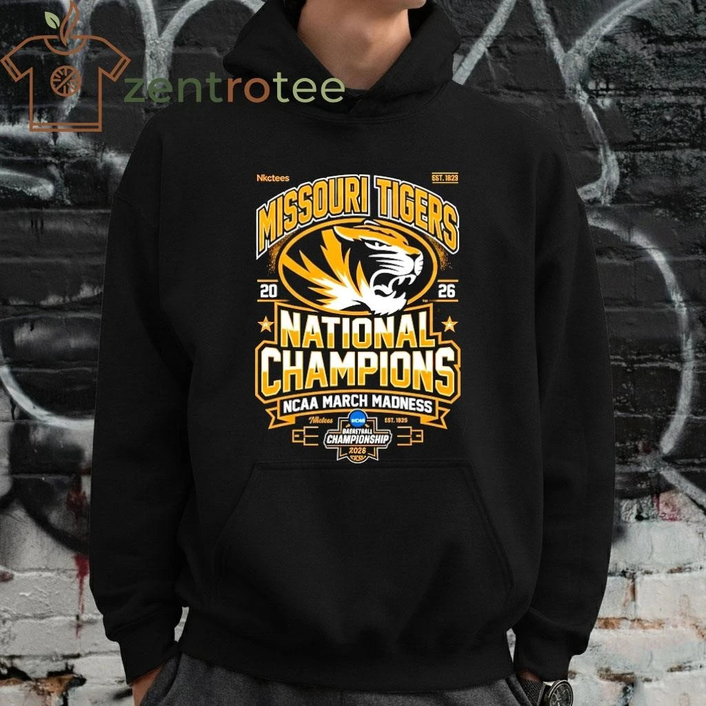 Missouri Tigers 2026 NCAA March Madness National Champions T-Shirt – Official Nkctees Graphic Apparel