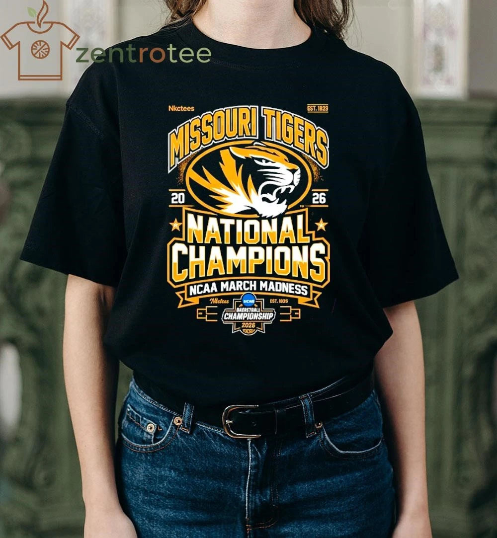 Missouri Tigers 2026 NCAA March Madness National Champions T-Shirt – Official Nkctees Graphic Apparel