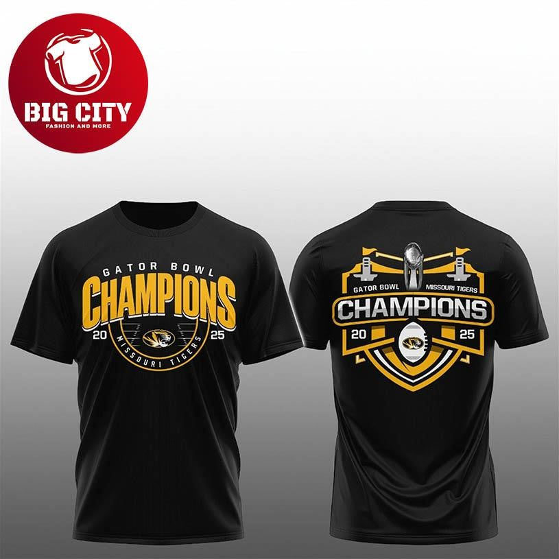 Missouri Tigers Gator Bowl Champions 2025 Two Sided Shirt