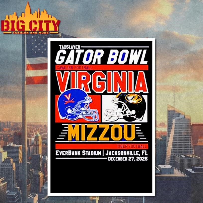 Missouri Tigers vs Virginia Cavaliers 2025 TaxSlayer Gator Bowl head to head Shirt