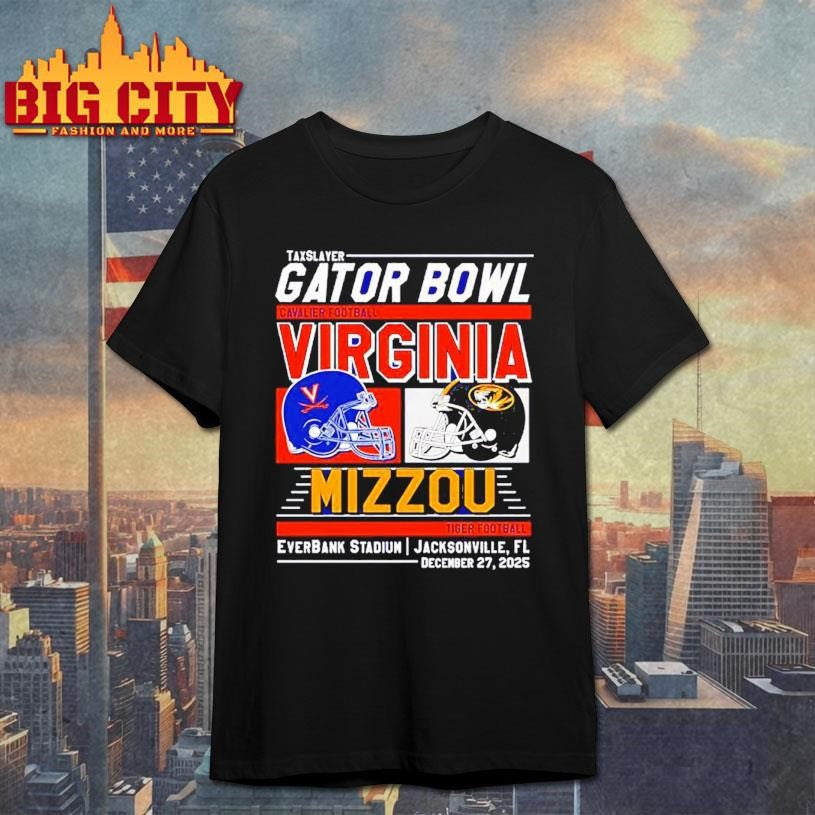 Missouri Tigers vs Virginia Cavaliers 2025 TaxSlayer Gator Bowl head to head Shirt