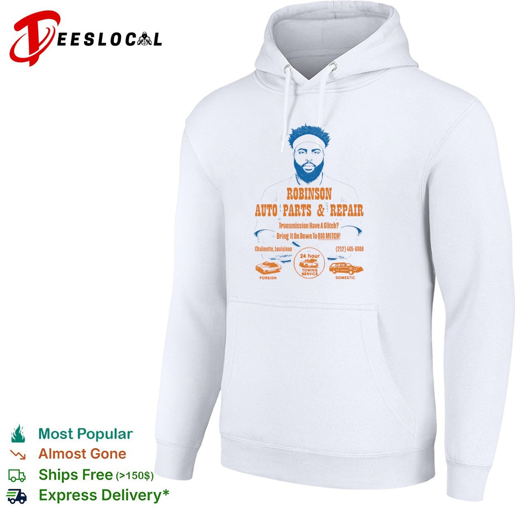 Mitchell Robinson New York Knicks Auto Parts and Repair shirt