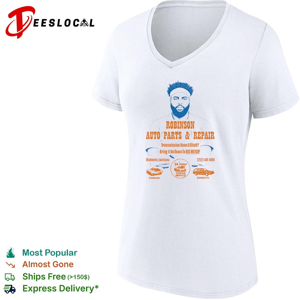 Mitchell Robinson New York Knicks Auto Parts and Repair shirt