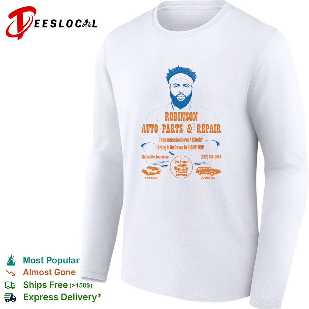 Mitchell Robinson New York Knicks Auto Parts and Repair shirt