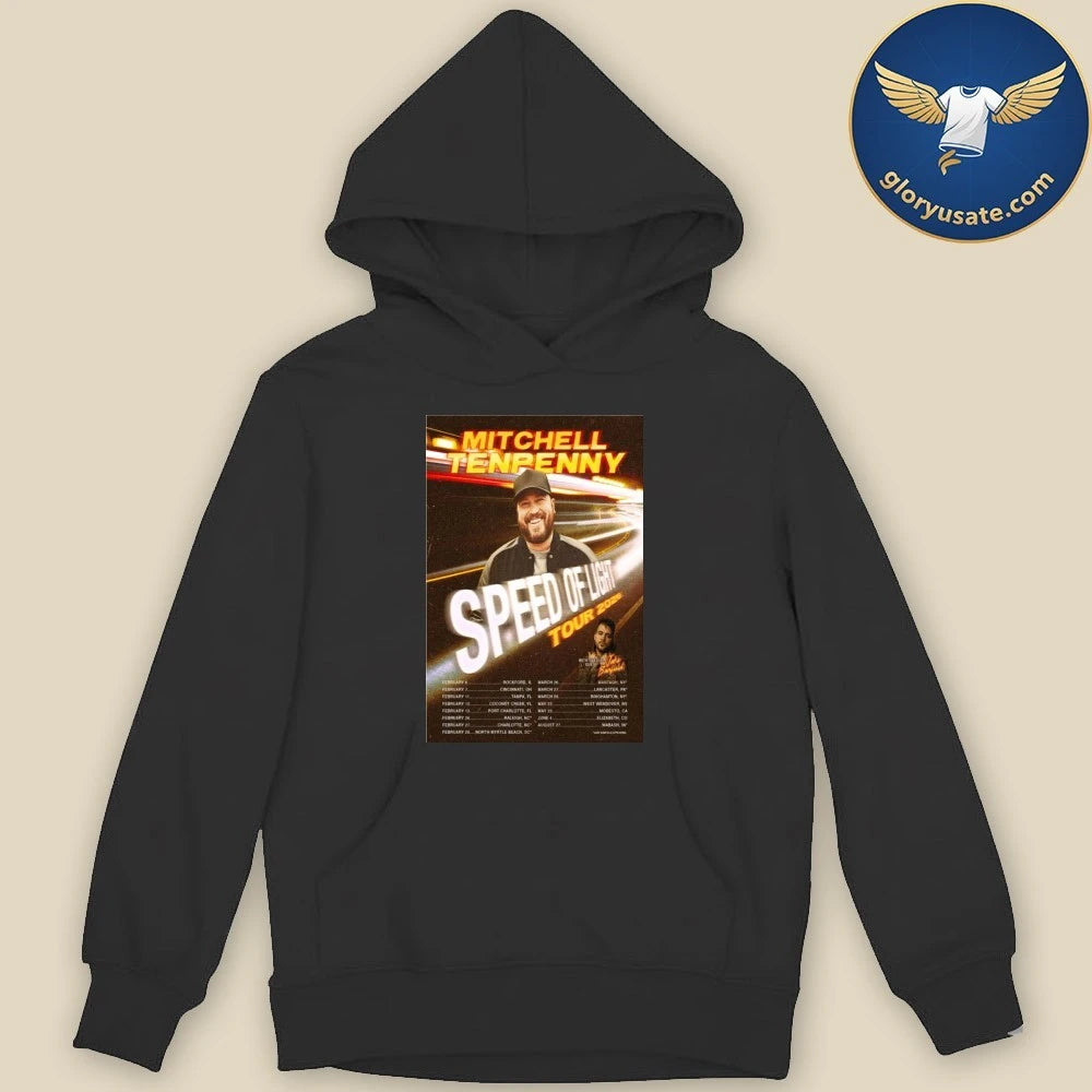 Mitchell Tenpenny The Speed of Light Tour 2026 Poster Shirt