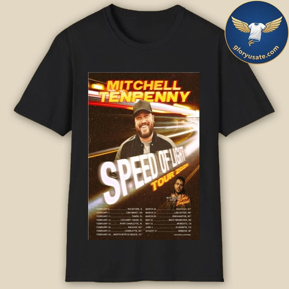 Mitchell Tenpenny The Speed of Light Tour 2026 Poster Shirt