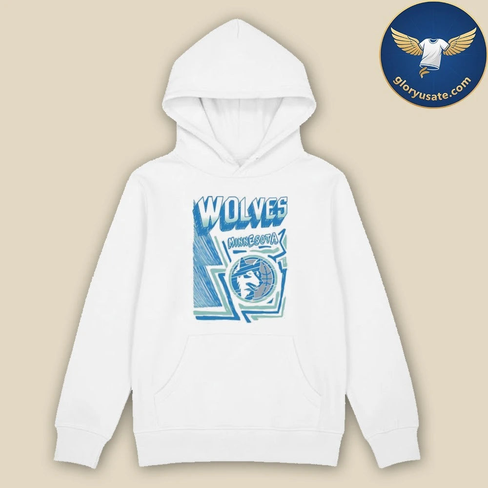 Mitchell and Ness Minnesota Timberwolves White SIDEWALK Shirt