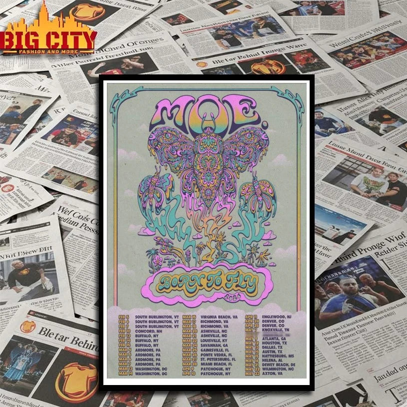 Moe. Born To Fly Tour 2026 Poster shirt