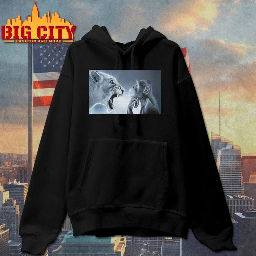 Monkey And Lion Stare Meme shirt