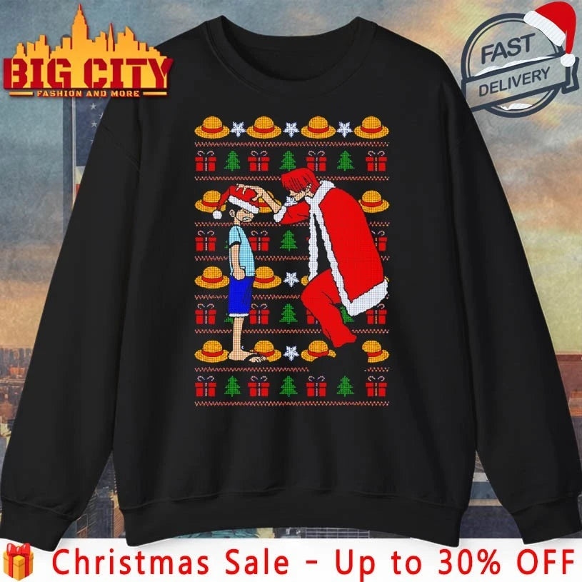 Monkey D. Luffy Christmas Hat ugly shirt