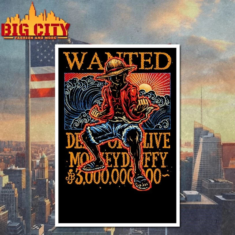 Monkey D. Luffy Wanted In The High Seas T-shirt