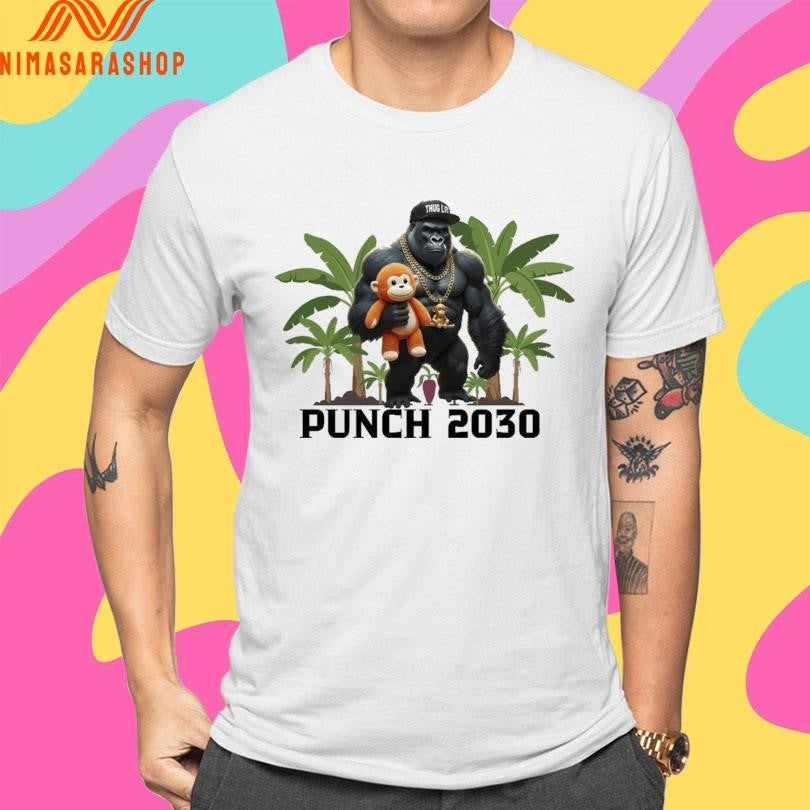 Monkey Punch 2030 Viral Monkey Lovers Graphic 2026 Shirts