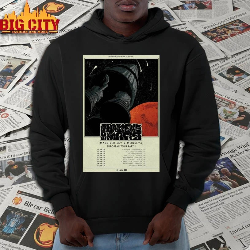 Monkey3 And Mars Red Sky European Tour 2026 Poster shirt