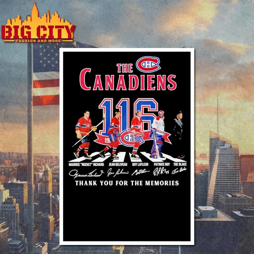 Montreal Canadiens 116th Anniversary 1909-2025 Thank You Shirt