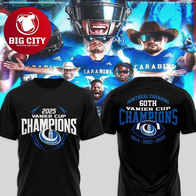 Montreal Carabins 60th Vanier Cup Champions 2025 Two Sided Shirt