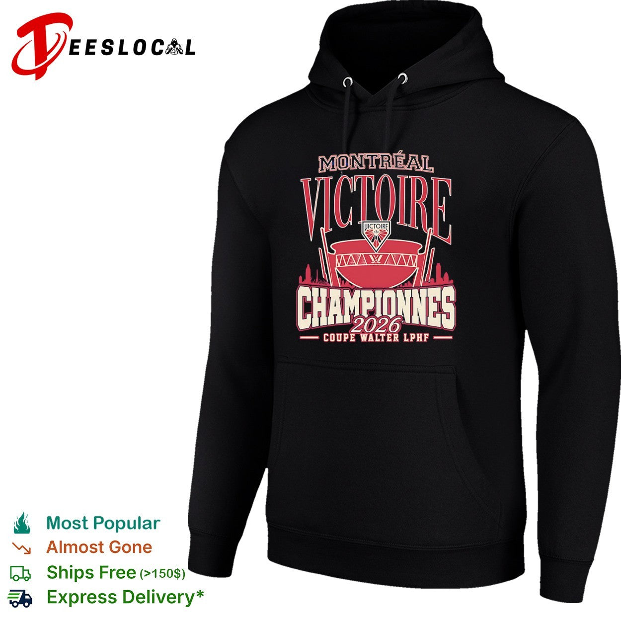 Montreal Victoire 2026 Championnes Coupe Walter LPHF hockey team championship shirt