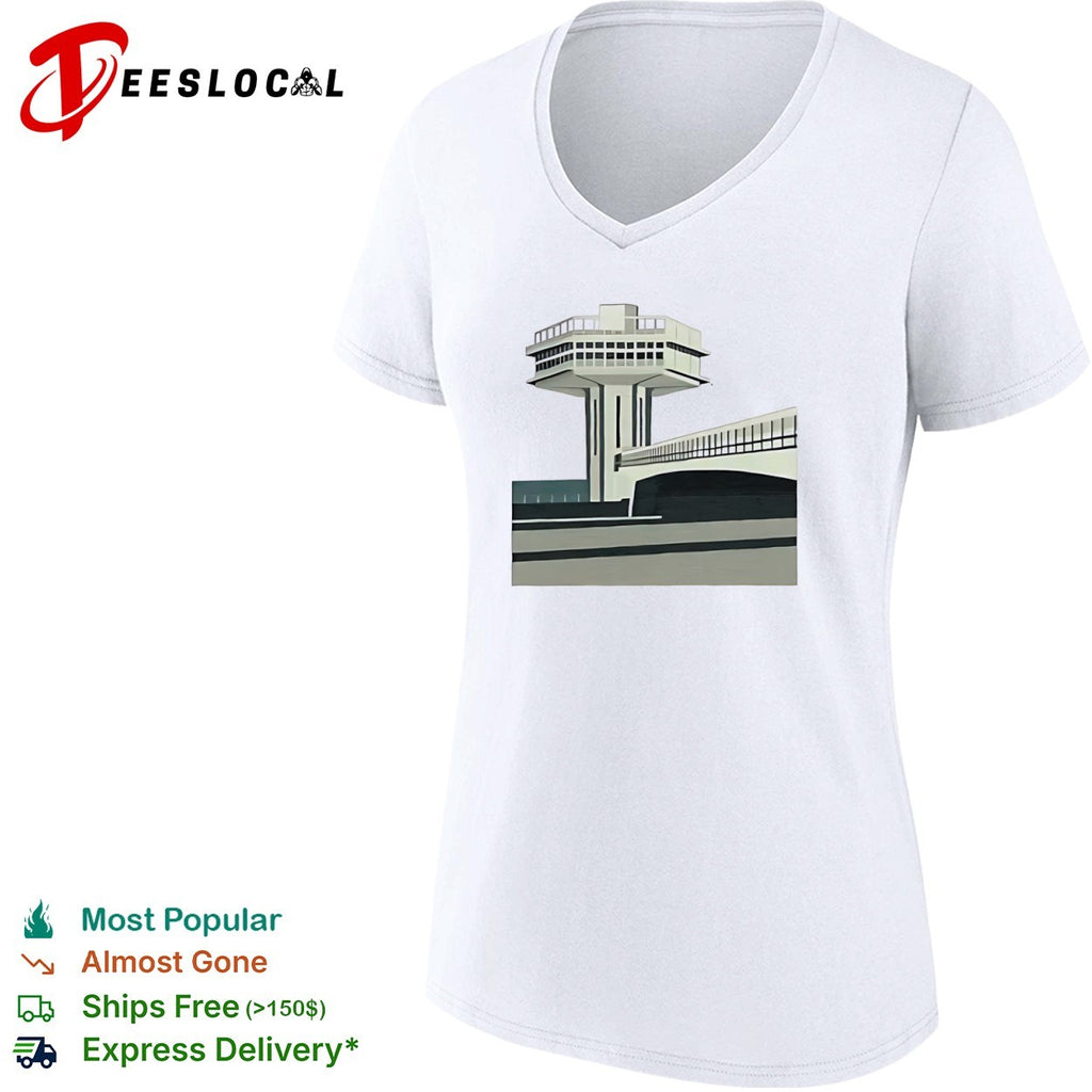 Monument of Kiev soviet modernism architectural landmark travel shirt