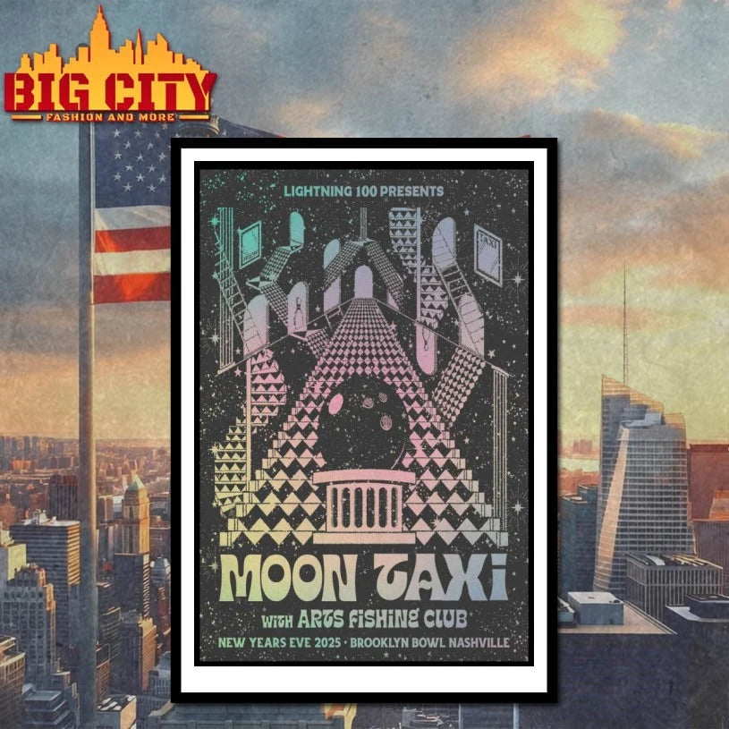 Moon Taxi Dec 31 2025 Brooklyn Bowl Nashville NYE Poster shirt