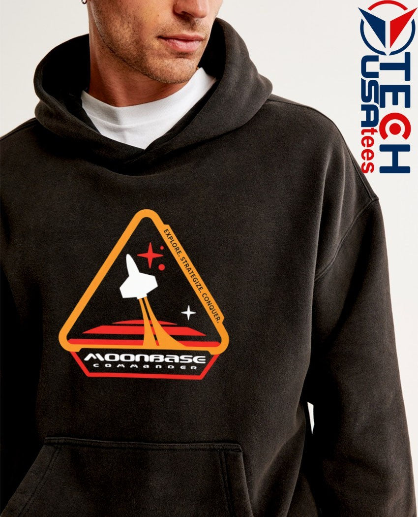 Moonbase Commander Rocketship logo shirt