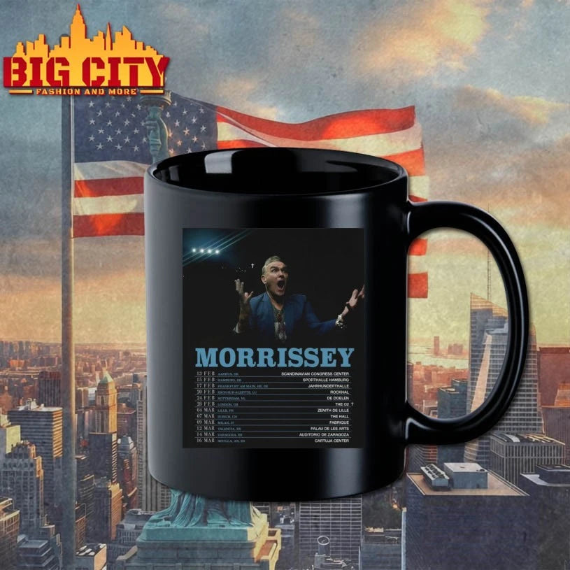Morrissey Live Across Europe Tour 2026 poster shirt