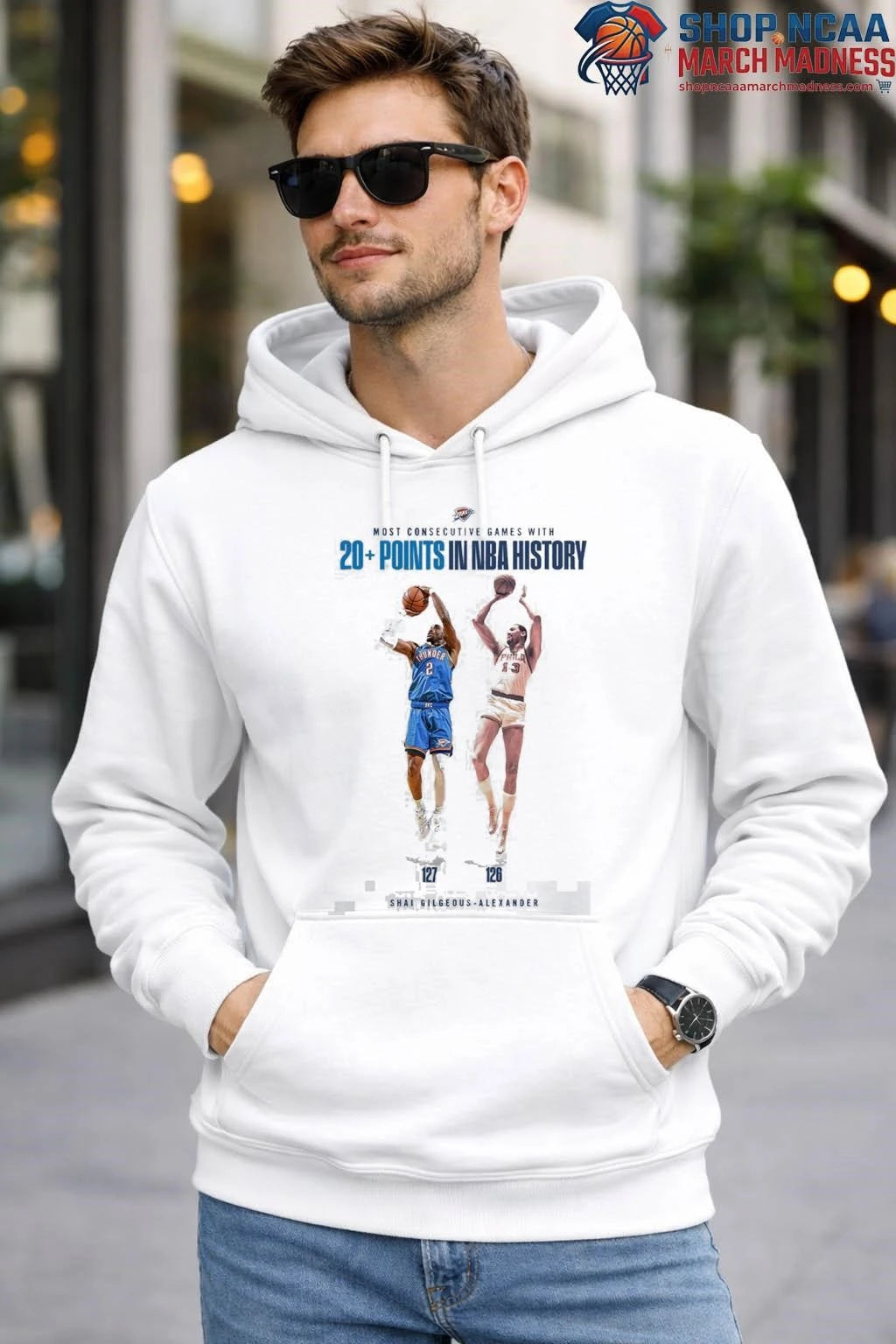 Most Consecutive Games With 20+ Points In NBA History T-Shirt