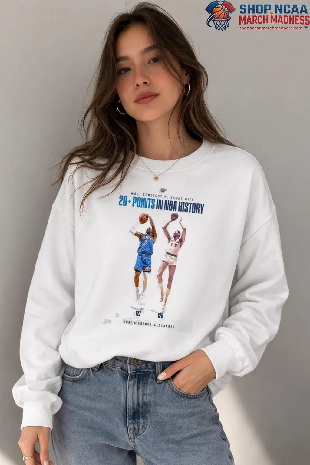 Most Consecutive Games With 20+ Points In NBA History T-Shirt