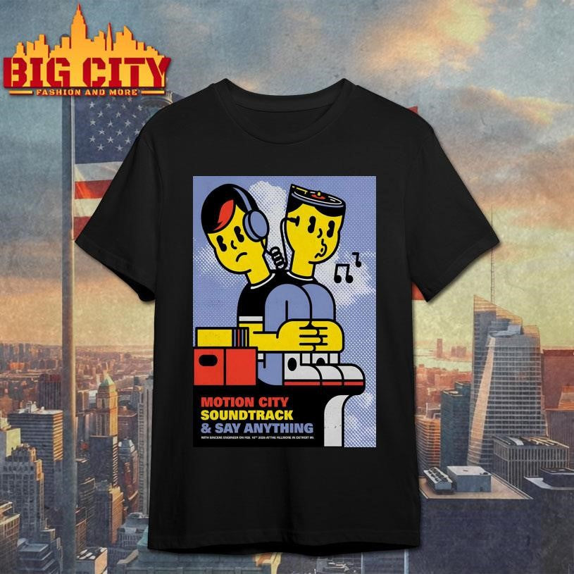 Motion City Soundtrack And Say Anything Tour Detroit MI Feb 10 2026 Poster Shirt