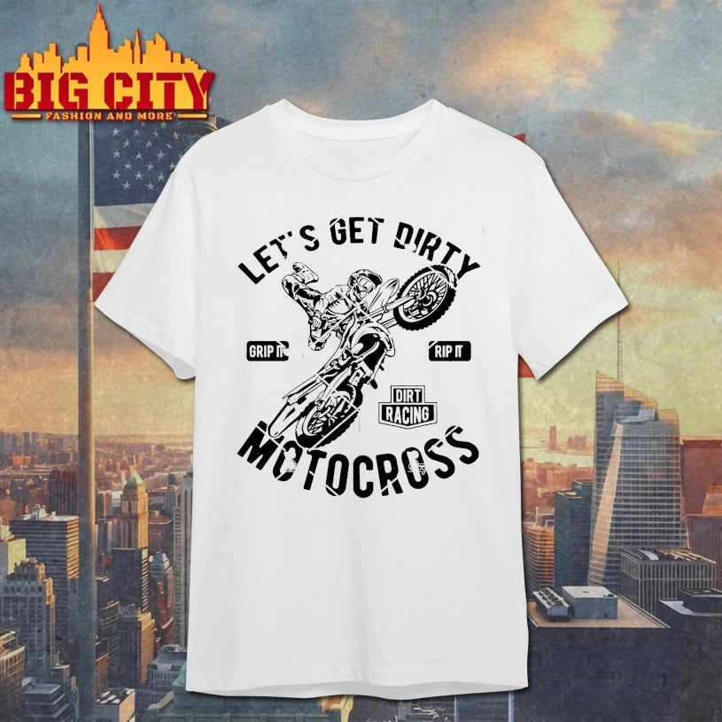 Motocross Raglan Let’s Get Dirty Dirt Bike Shirt