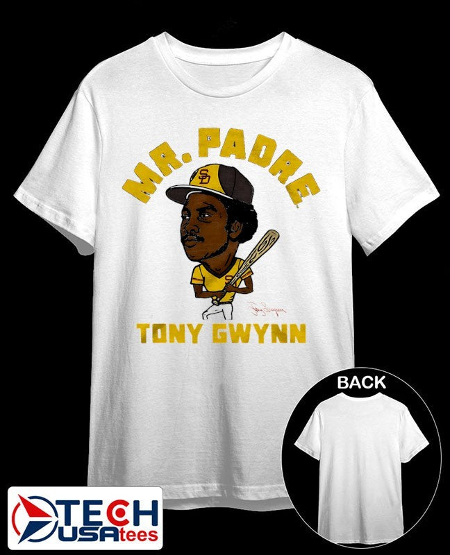 Mr. Padre Tony Gwynn superstar caricature signature shirt