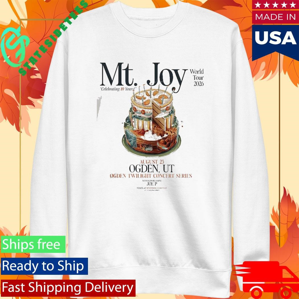 Mt. Joy Concert Poster At Ogden Twilight Concert Series In Ogden UT On August 25 2026 Celebration Cake Artwork T-Shirt