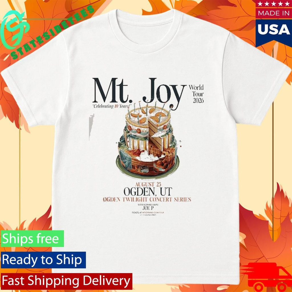 Mt. Joy Concert Poster At Ogden Twilight Concert Series In Ogden UT On August 25 2026 Celebration Cake Artwork T-Shirt