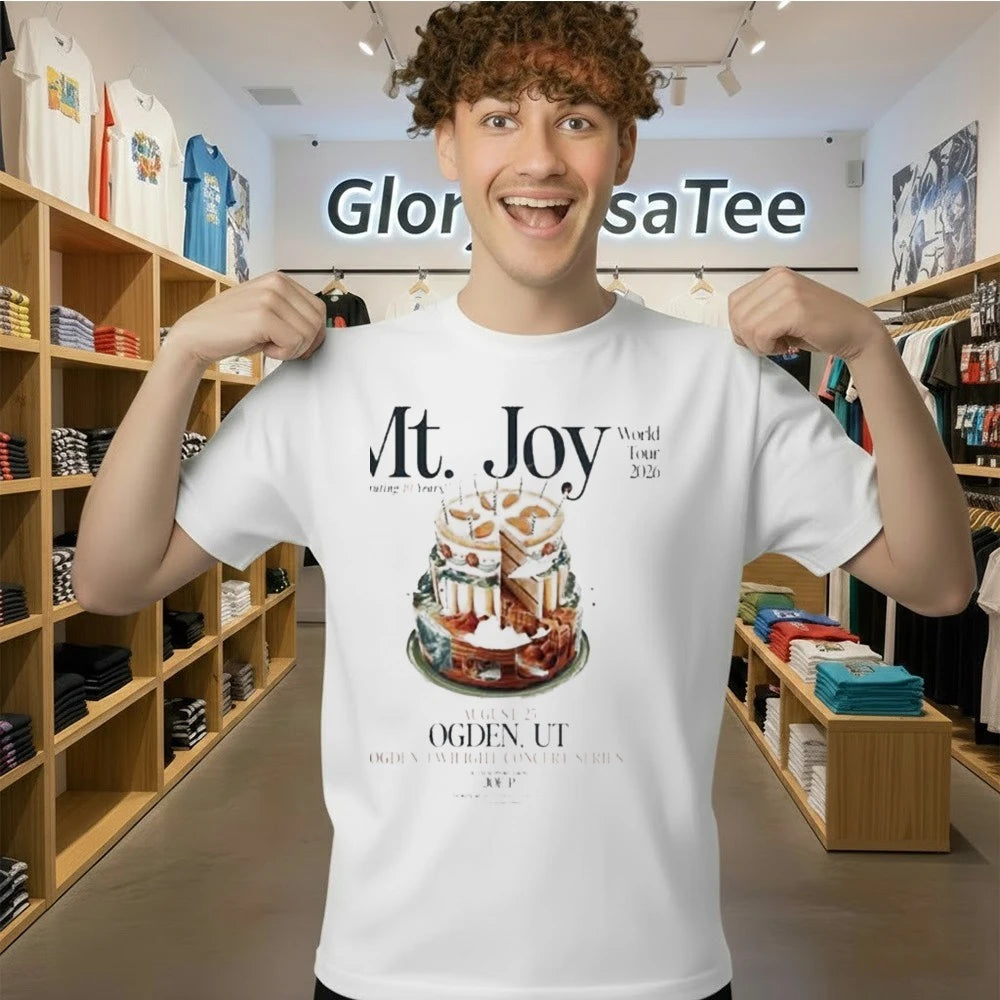 Mt. Joy Concert Poster At Ogden Twilight Concert Series In Ogden UT On August 25 2026 Celebration Cake Artwork Shirt