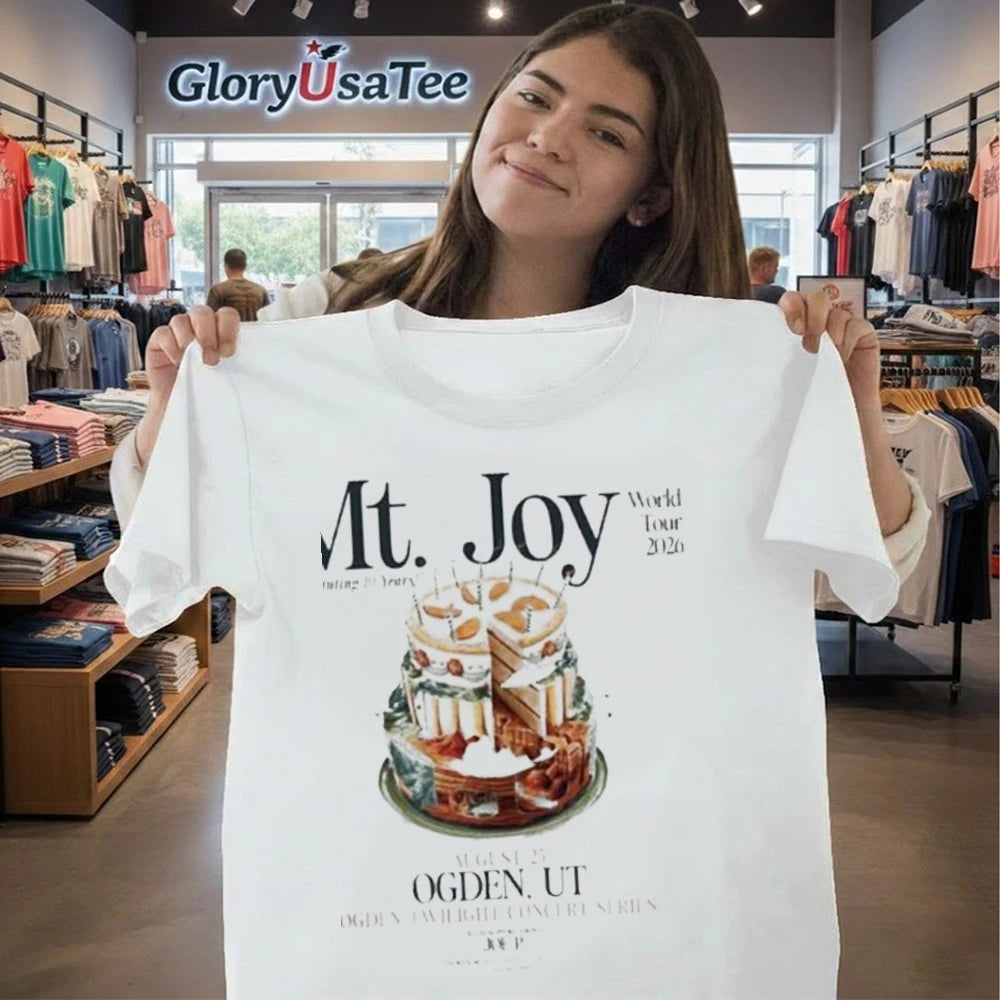 Mt. Joy Concert Poster At Ogden Twilight Concert Series In Ogden UT On August 25 2026 Celebration Cake Artwork Shirt